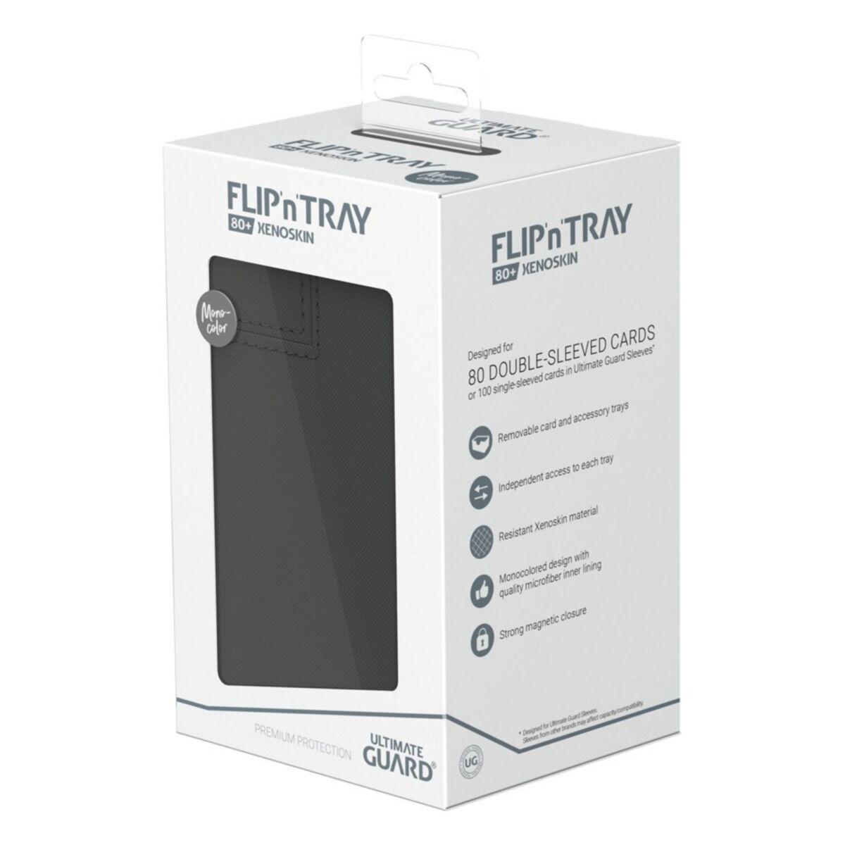 Ultimate Guard: Deck Box – XenoSkin Monocolor Flip'n'Tray 80+ – Grey