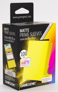 Gamegenic Matte Prime Card Sleeves - Yellow (66mm x 91mm) (100 Sleeves Per Pack)