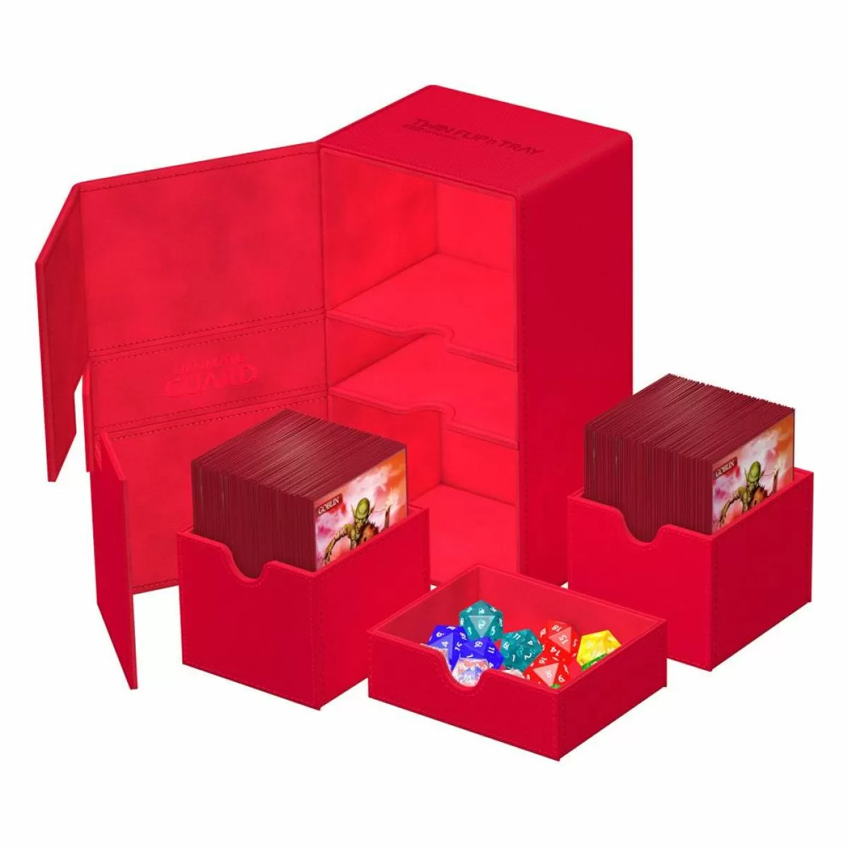 Ultimate Guard: Deck Box – XenoSkin Monocolor Twin Flip'n'Tray 200+ – Red