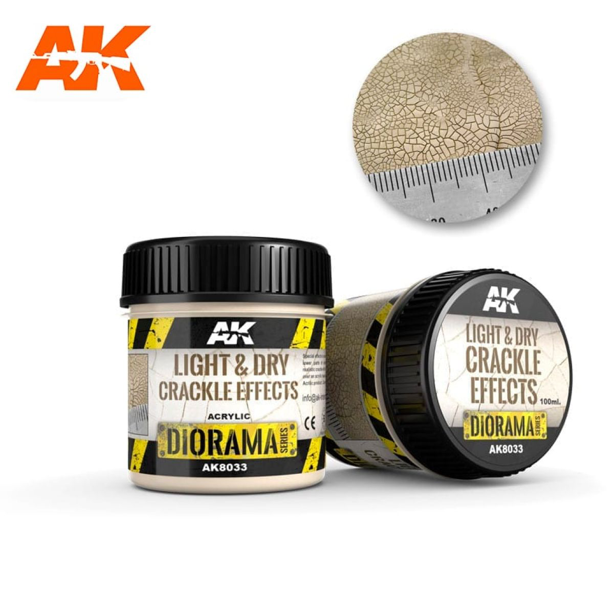 AK Interactive - Dioramas - Light & Dry Crackle Effects 100ml