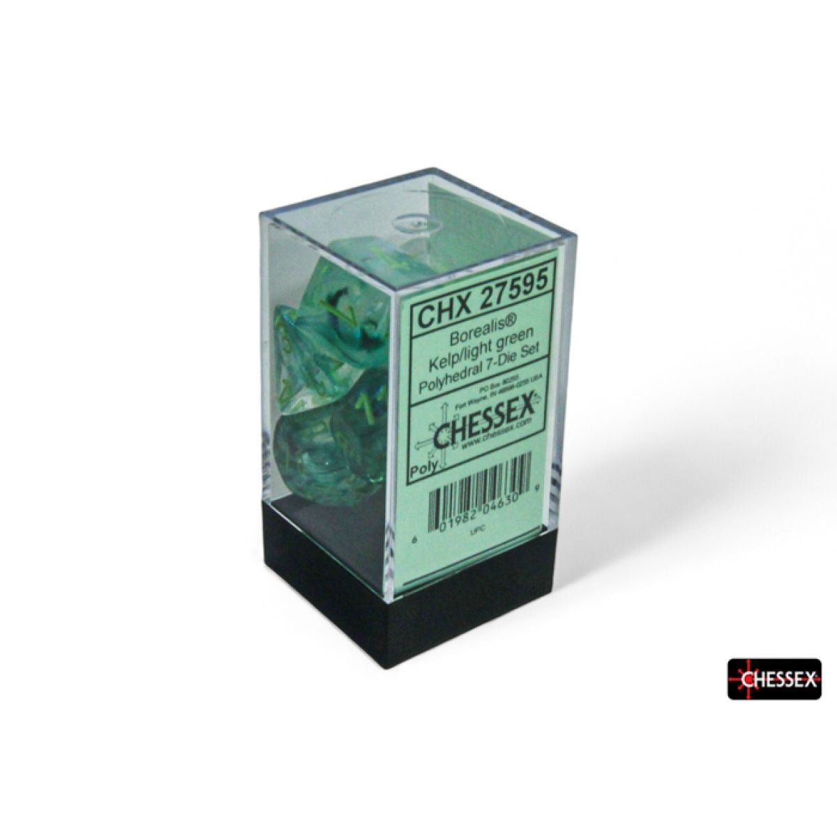 CHX 27595 Borealis Kelp/light green Luminary Polyhedral 7-Dice Set
