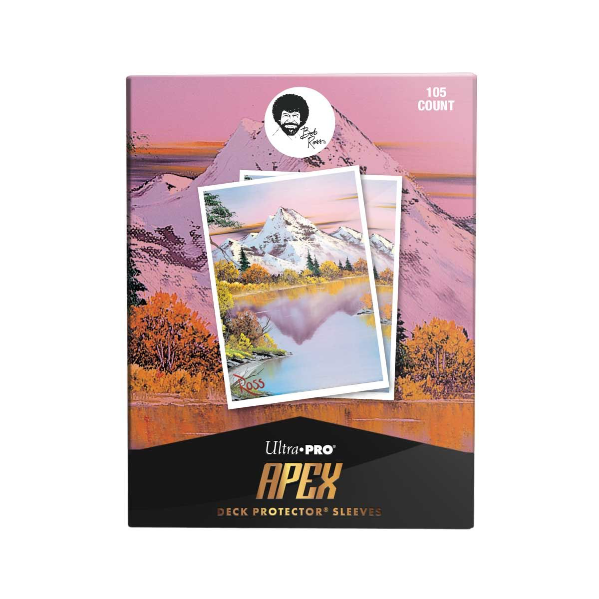 bob ross card sleeves Ultra Pro: UP16530 Bob Ross Mighty Mountain Lake 105ct APEX Deck Prote – Cards and Combat