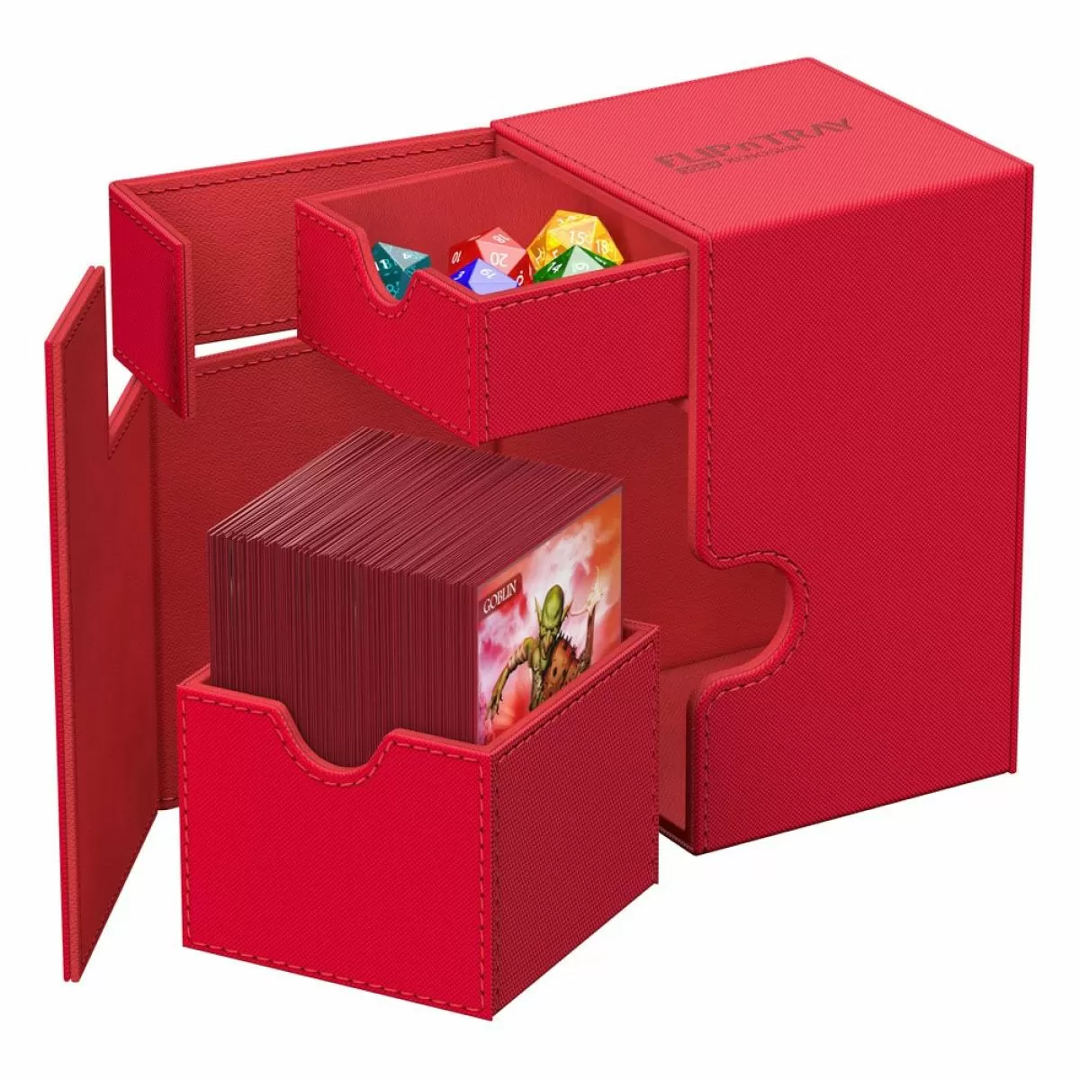 Ultimate Guard: Deck Box – XenoSkin Monocolor Flip'n'Tray 100+ – Red