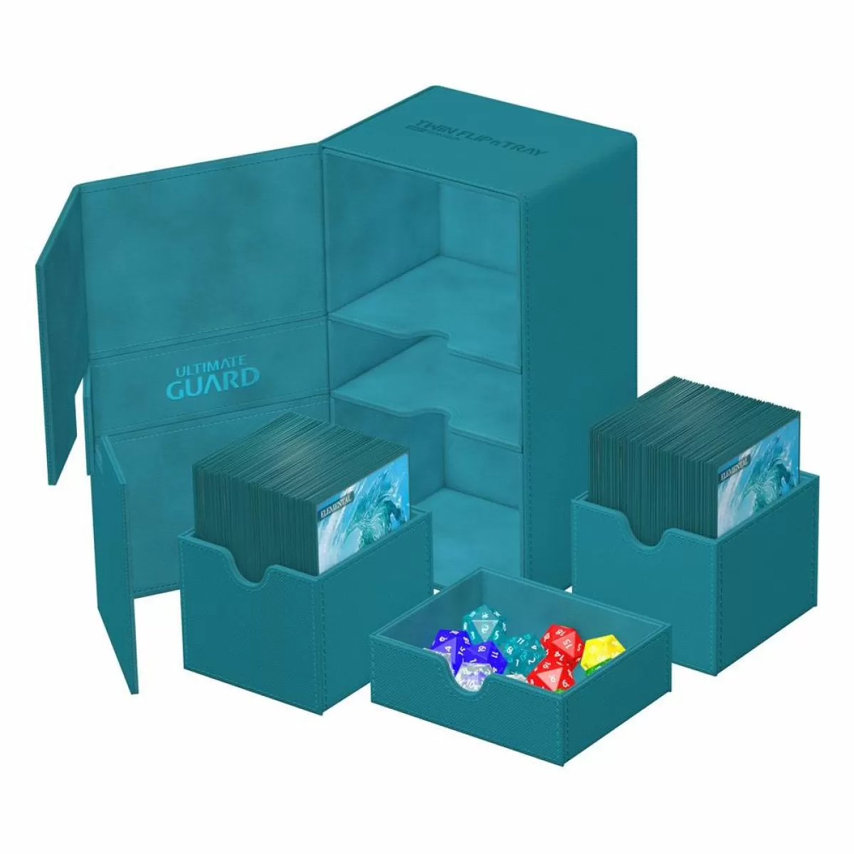 Ultimate Guard: Deck Box – XenoSkin Monocolor Twin Flip'n'Tray 200+ – Petrol