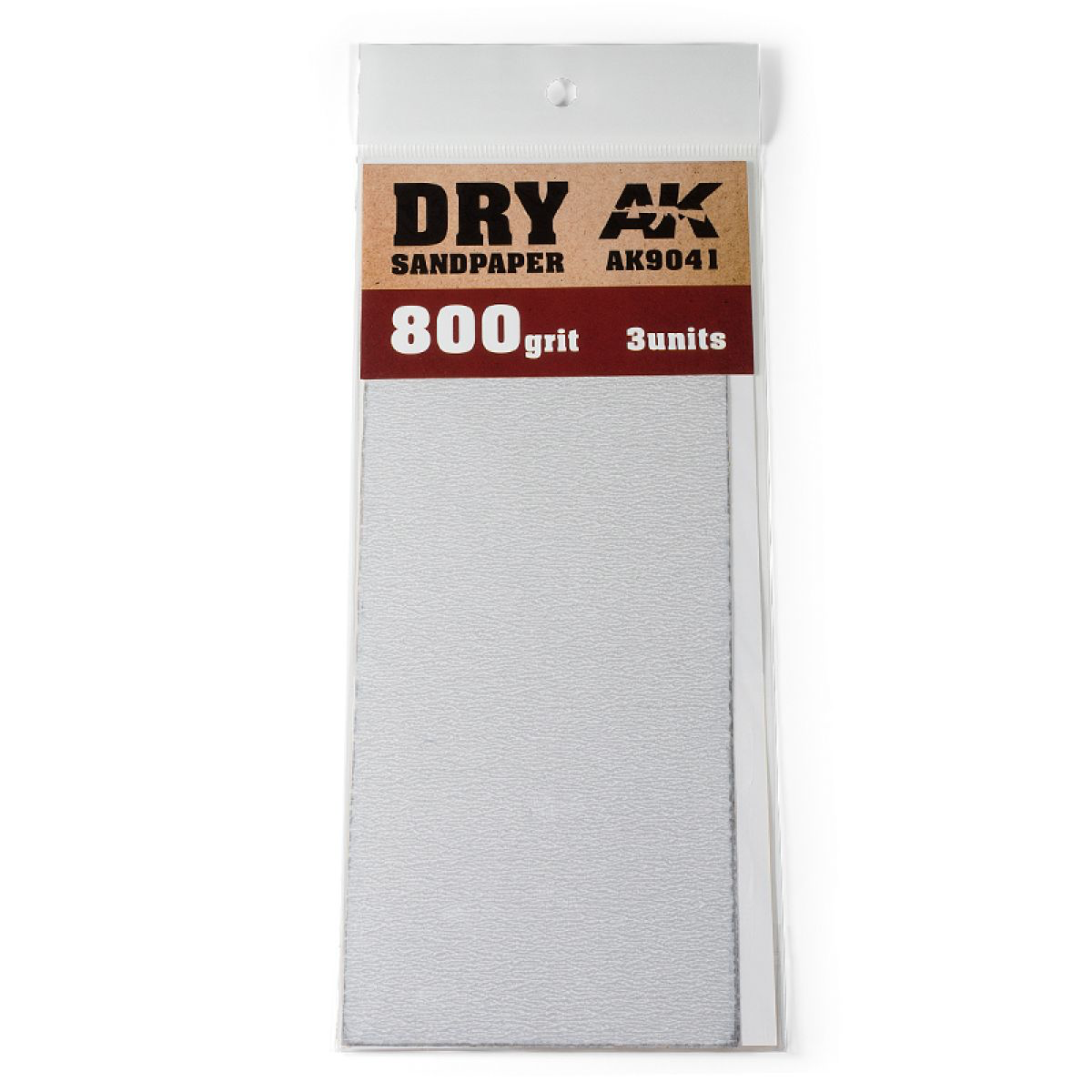 Ak Interactive - Tools - Dry Sandpaper 800 grit. 3 Units