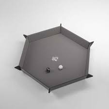 Gamegenic magnetic dice tray hexagonal black