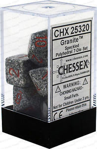 Chessex D7-Die Set Speckled Polyhedral Granite 7-Die Set
