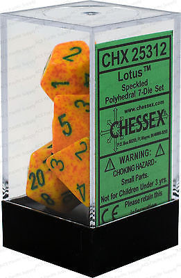Chessex D7-Die Set Dice Speckled Polyhedral Lotus