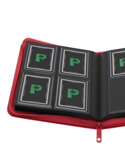 Collector's Series Top Loader Zip Binder - 4 Pocket - Red
