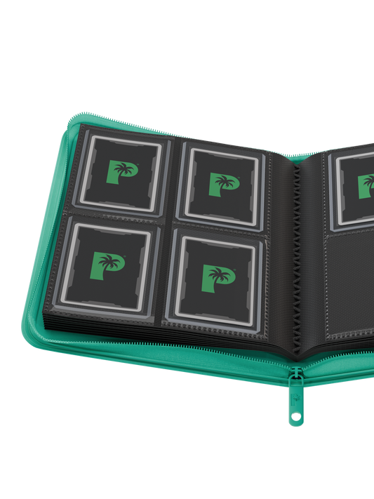 Collector's Series Top Loader Zip Binder - 4 Pocket - Turquoise