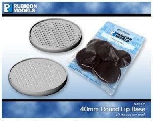 Rubicon Models - 40mm Round Bases Plastic