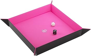 Gamegenic magnetic dice tray square pink