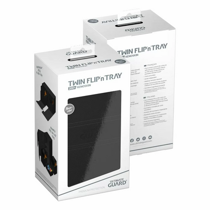 Ultimate Guard: Deck Box – XenoSkin Monocolor Twin Flip'n'Tray 200+ – Black