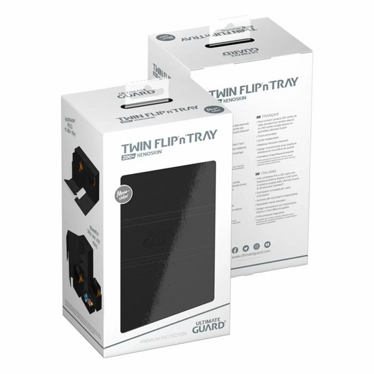 Ultimate Guard: Deck Box – XenoSkin Monocolor Twin Flip'n'Tray 200+ – Black