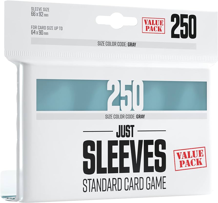 Just Sleeves Standard Card Game Clear 250 Value Pack