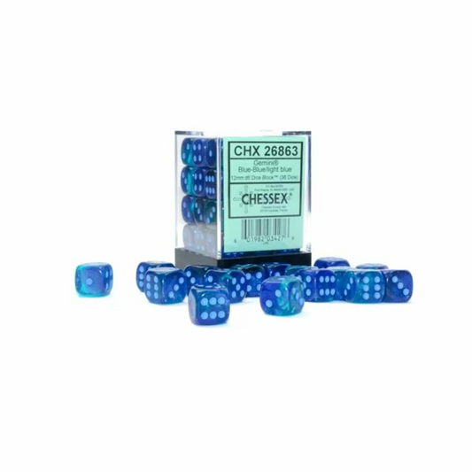 CHX 26863 Gemini 12mm d6 Blue-Blue/Light Blue Luminary Block (36)