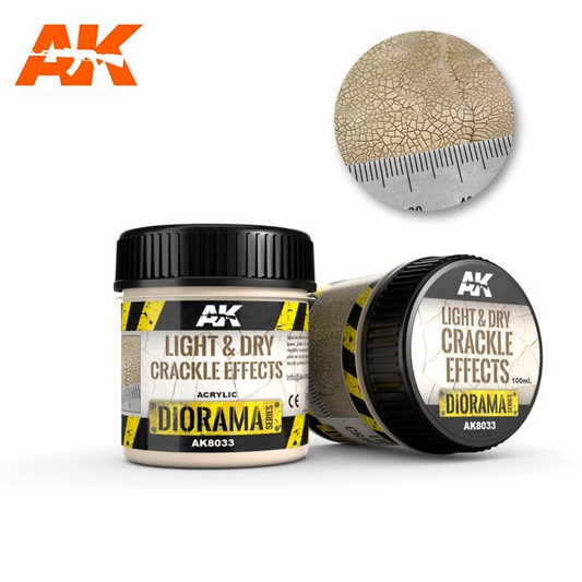 AK Interactive - Dioramas - Light & Dry Crackle Effects 100ml