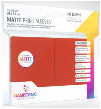 Gamegenic Matte Prime Card Sleeves Red (66mm x 91mm) 100 Sleeves Per Pack