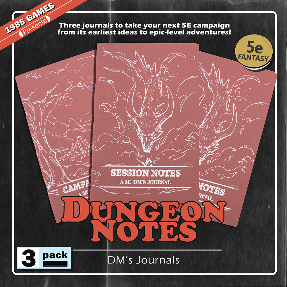 Dungeon Notes DM's Journals (3 Pack): Red