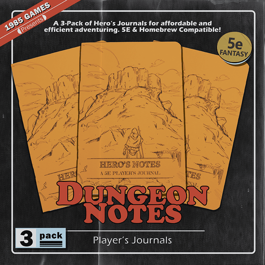 Dungeon Notes Hero's Journals (3 Pack): Orange