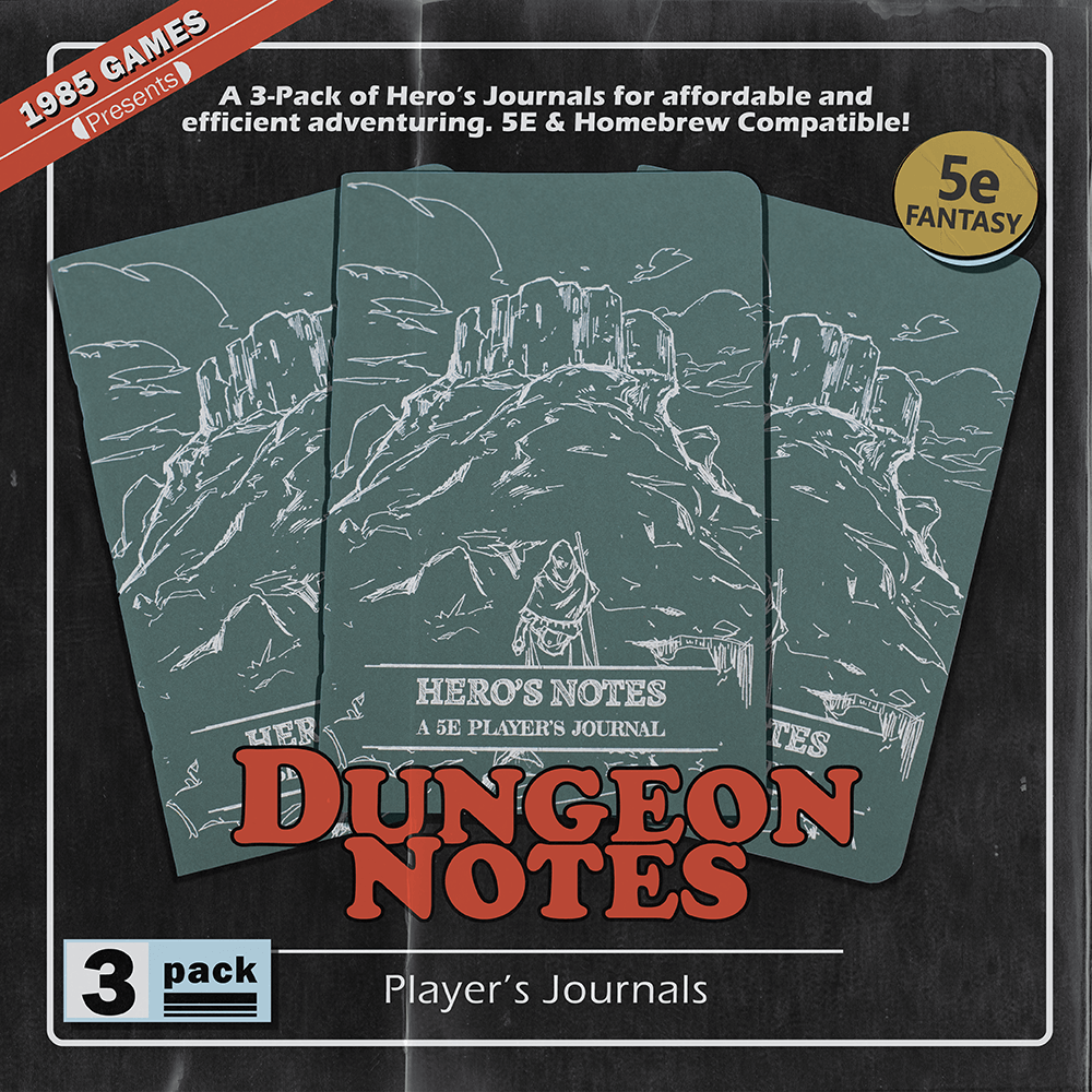 Dungeon Notes Hero's Journals (3 Pack): Green