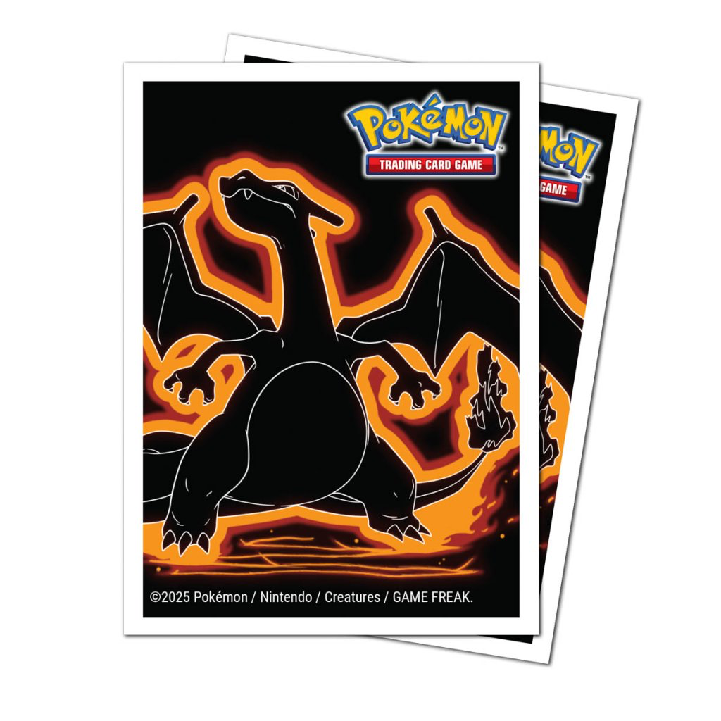 Pokemon Neon Kanto 105ct APEX Deck Protector Sleeves Charizard