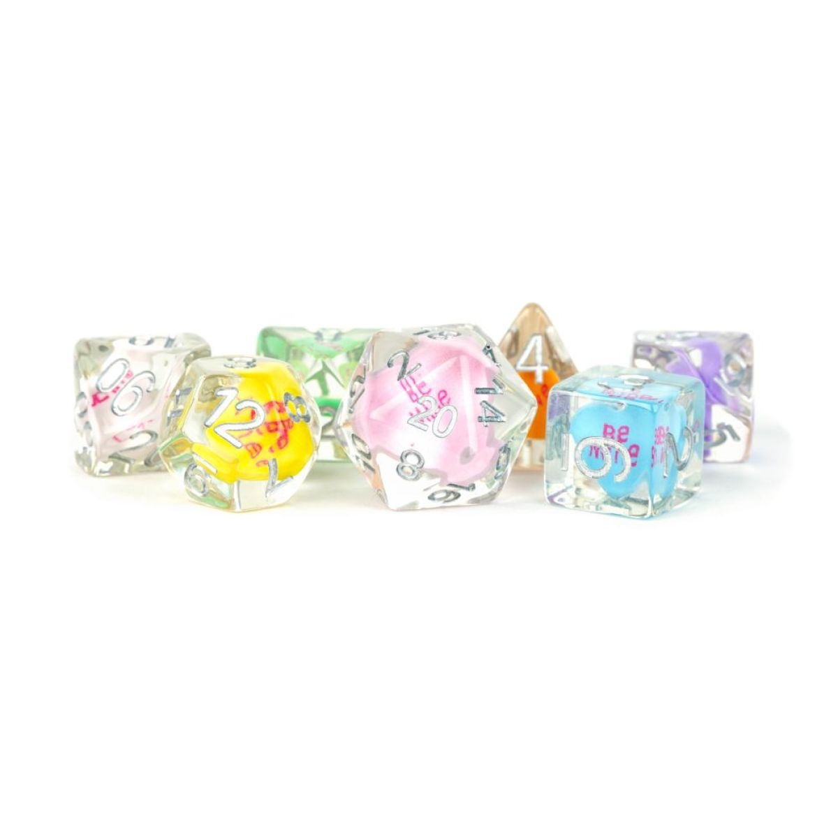 Fanroll: 16mm Resin Poly Dice Set: Love Dice