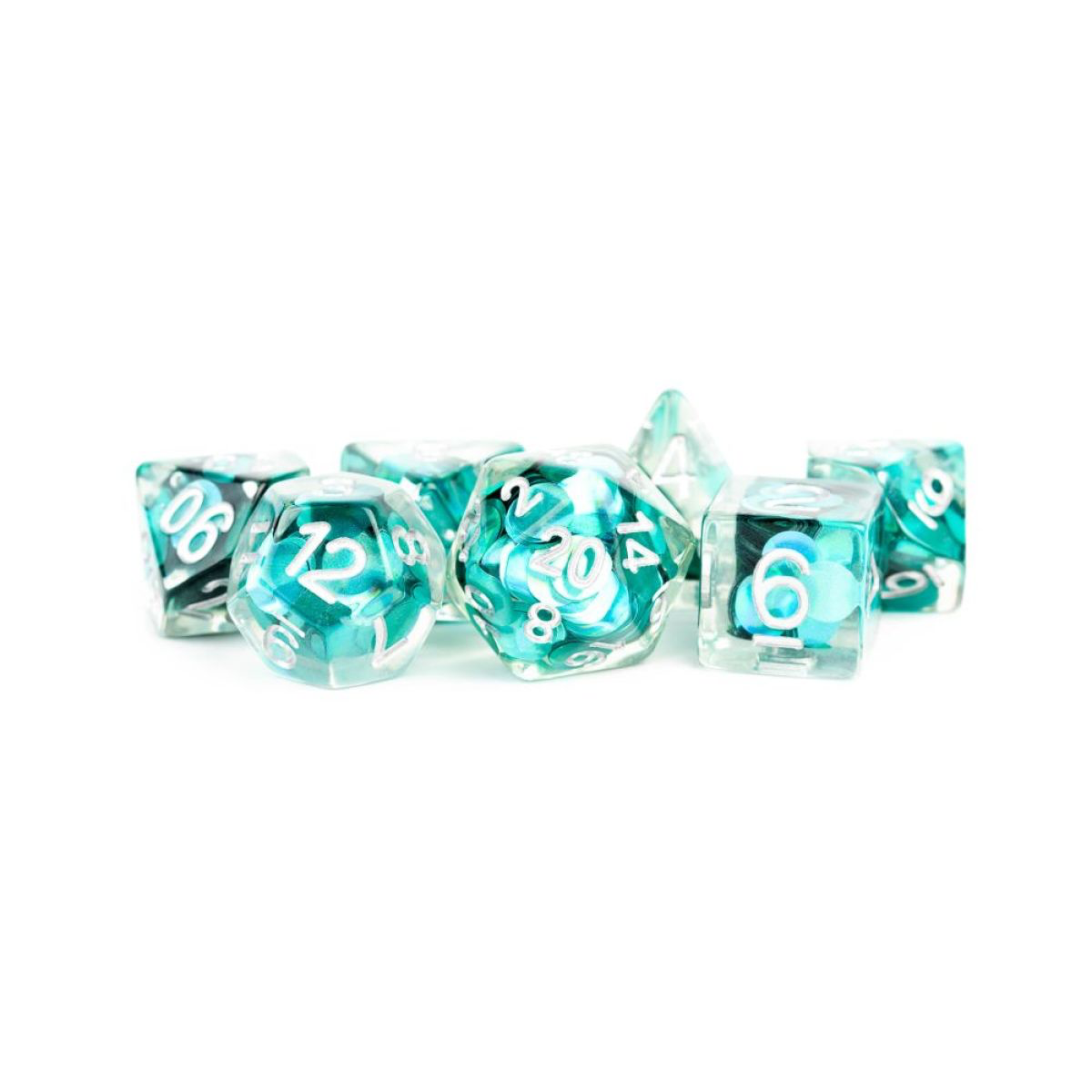 Fanroll: 16mm Resin Poly Dice Set: Mermaid Scales