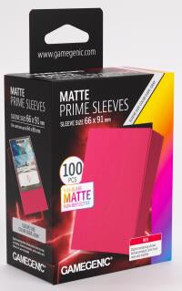 Gamegenic Matte Prime Card Sleeves Red (66mm x 91mm) 100 Sleeves Per Pack