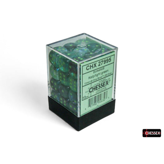 CHX 27995 Borealis Kelp/light green Luminary 12mm d6 Dice Block (36 dice)