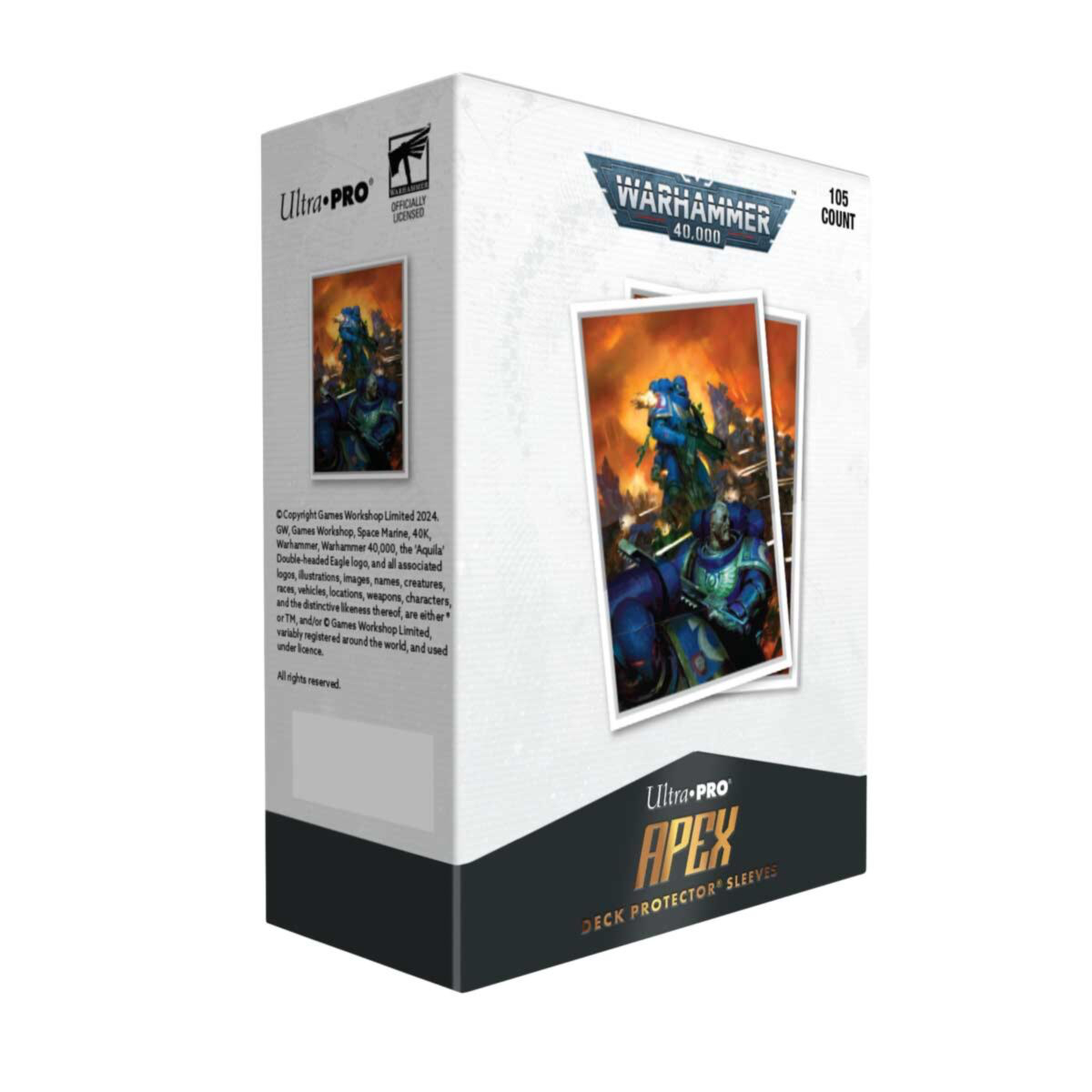 Ultra Pro: UP16439 Space Marines - Adeptus Astartes 105ct Apex Deck Protector sleeves Warhammer 40k