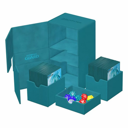 Ultimate Guard: Deck Box – XenoSkin Monocolor Twin Flip'n'Tray 200+ – Petrol