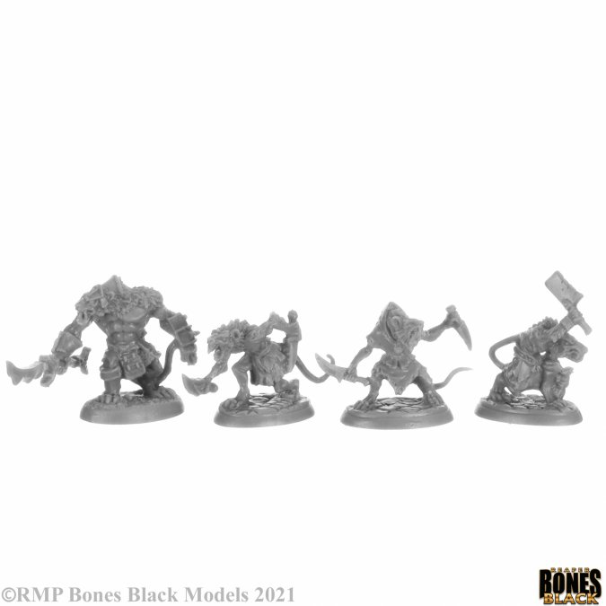 Reaper Bones Black: Wererats (4)