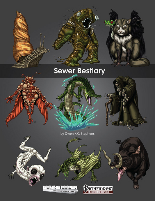 Gaming Paper Adventures: Sewer Bestiary