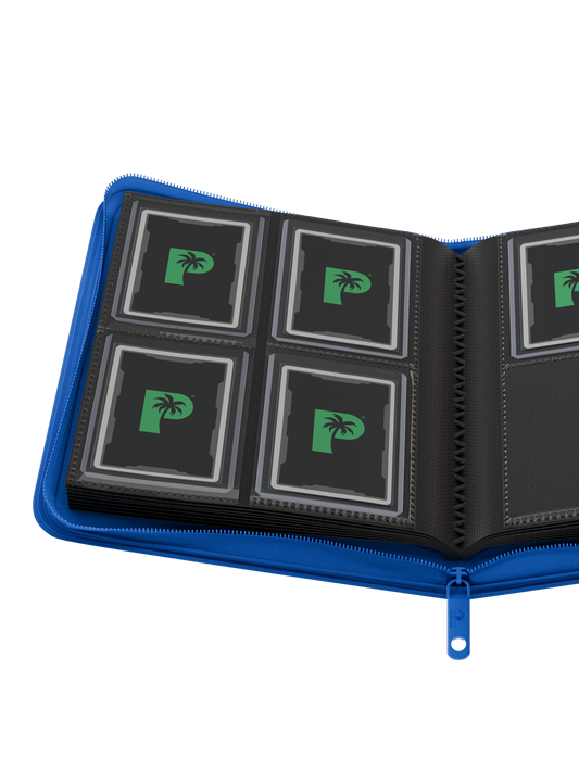 Collector's Series Top Loader Zip Binder - 4 Pocket - Blue