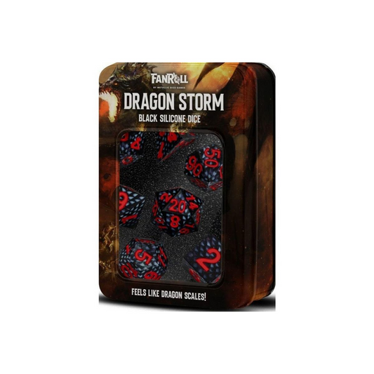Fanroll: Dragon Storm Silicone Dice Set: Black Dragon Scales