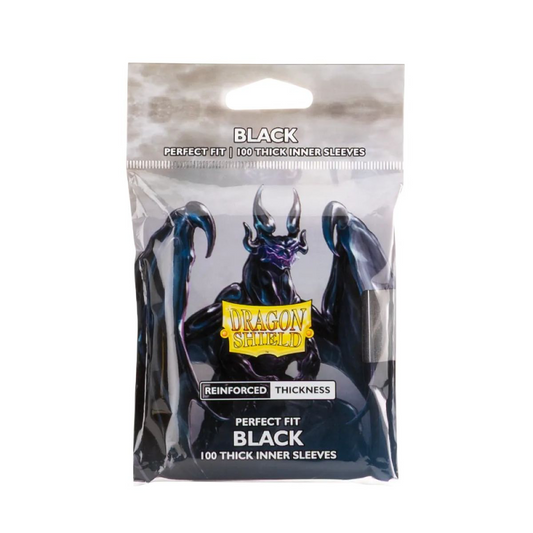 Dragon Shield: Perfect Fit Inner Sleeves – Thick – Black