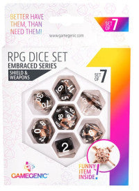 Gamegenic embraced series - Shield and weapons - RPG Dice set (7pcs)