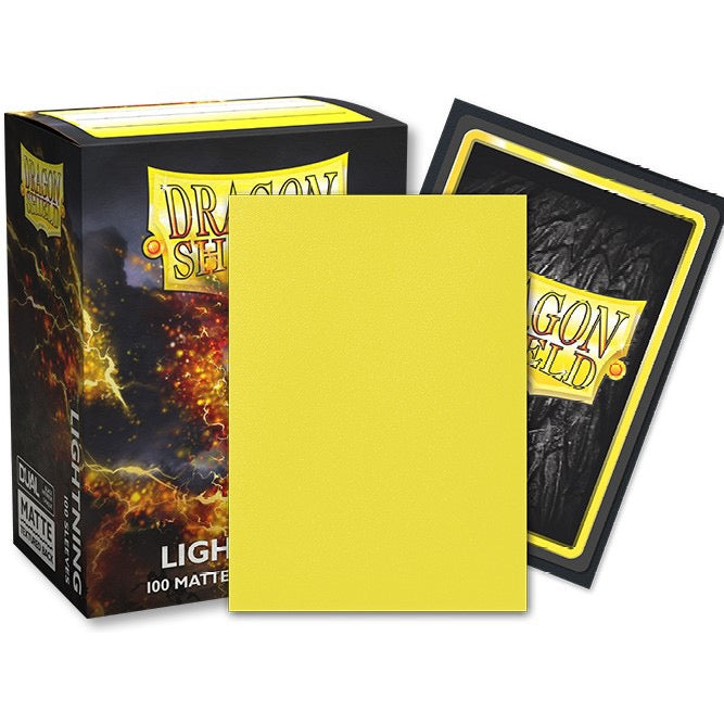 Dragon shields standard dual matte lightning yellow sleeves 100