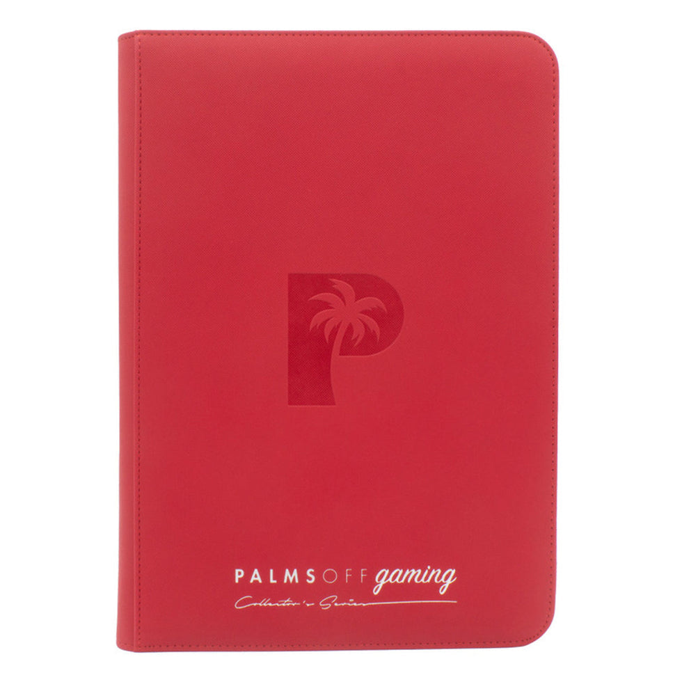 Collector's Series Top Loader Zip Binder - CLEAR - Red