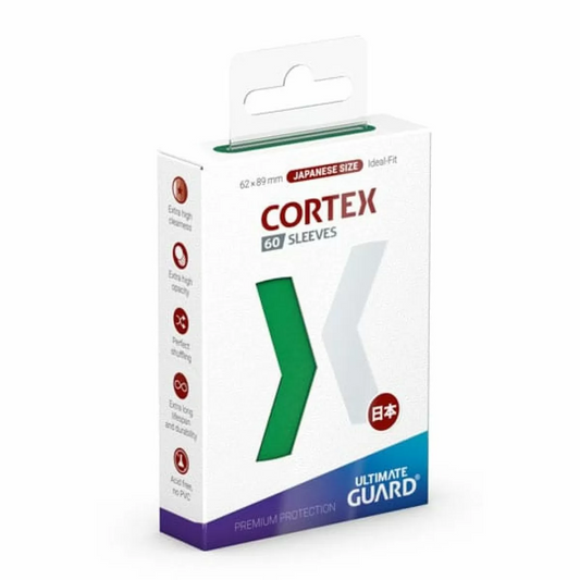 Ultimate Guard: Japanese Size Sleeves – Cortex – Green