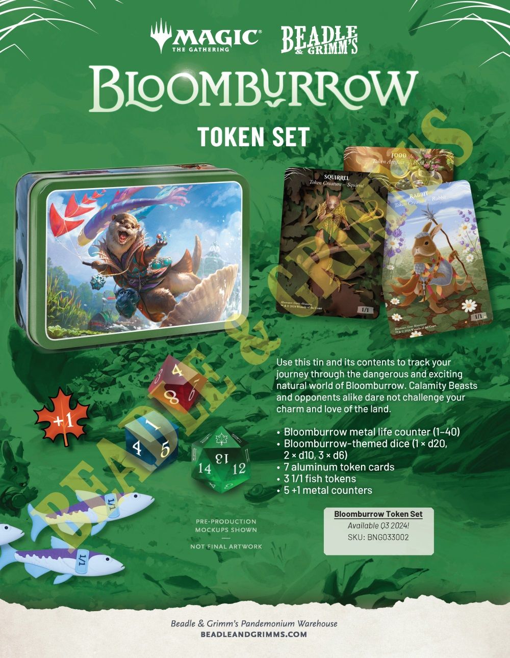 Beadle & Grimm's Bloomburrow Token Set