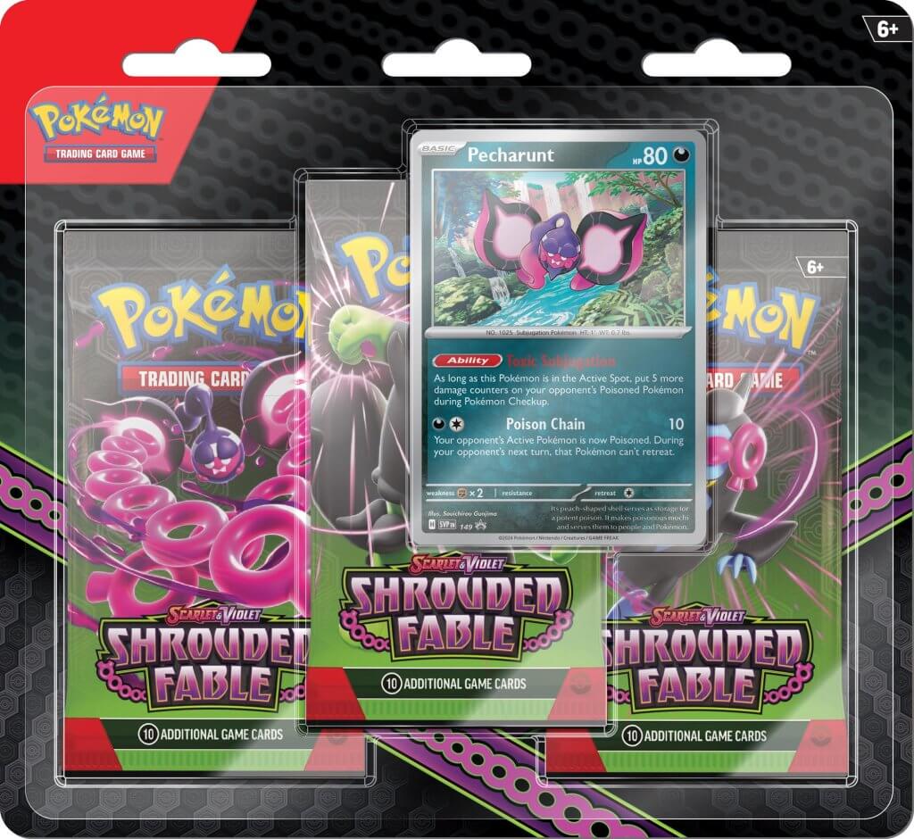 POKÉMON TCG Scarlet & Violet 6.5 Shrouded Fable 3 Pack Blister