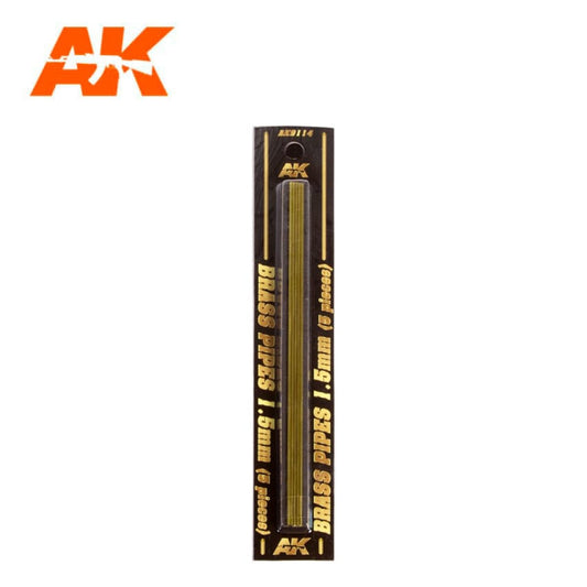 AK Interactive - Building Materials - Brass Pipes 1.5mm (5)