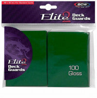 BCW Deck Protectors Standard Elite2 Glossy green
(66mm x 93mm) (100 Sleeves Per Pack)