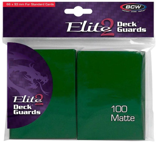 BCW Deck Protectors Standard Elite2 matte green
(66mm x 93mm) (100 Sleeves Per Pack)