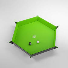 Gamegenic magnetic dice tray hexagonal green