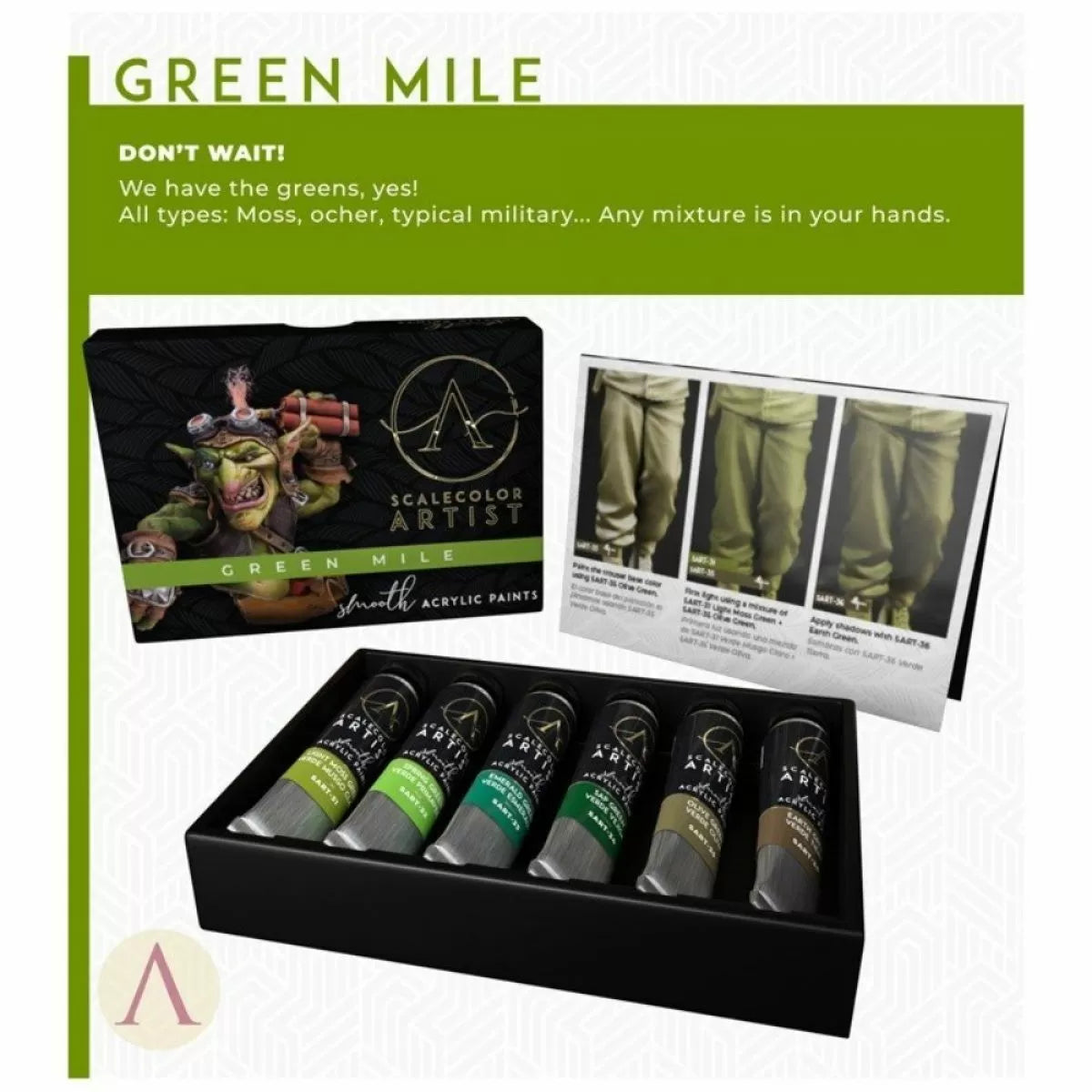 Scale 75 - Scalecolor Artist - Green Mile Paint Set